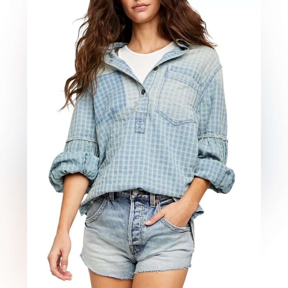 Free People Glacier Bay Check Shirt - Picture 11 of 11